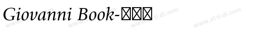 Giovanni Book字体转换